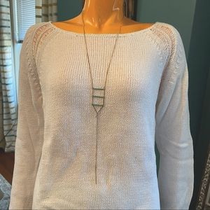 Turquoise Ladder Necklace with Crystal